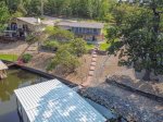 Drone view of House from above the Dock